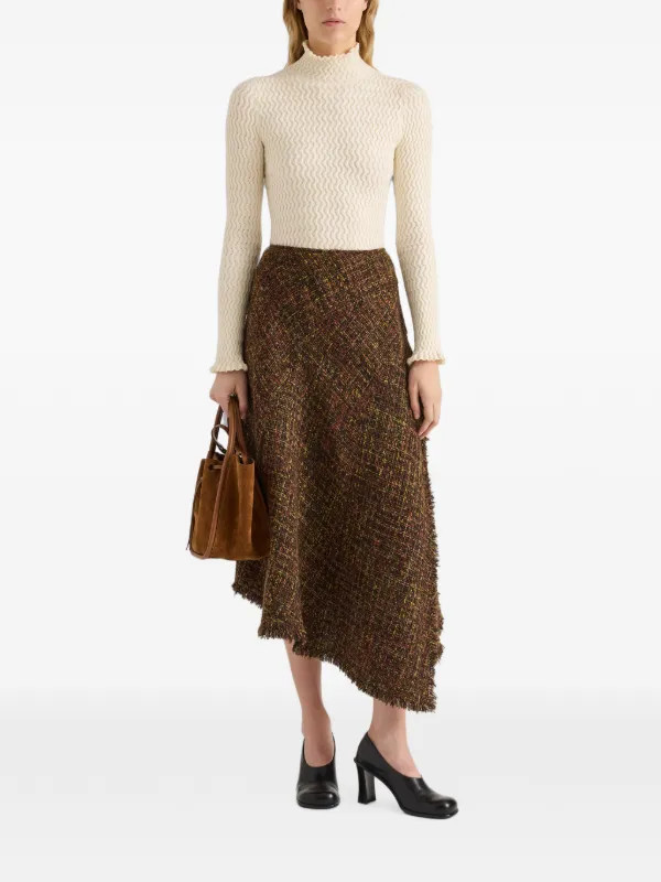 mid Layne asymmetric tweed skirt | Farfetch Global