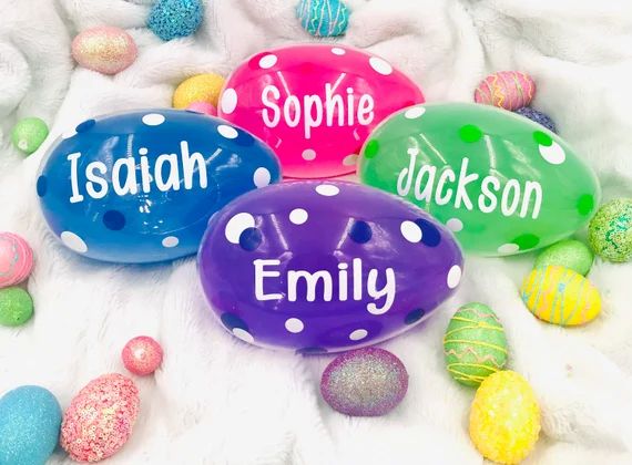 Personalized jumbo Easter egg for kids, Easter egg, Easter basket stuffer, Fillable Easter egg | Etsy (US)