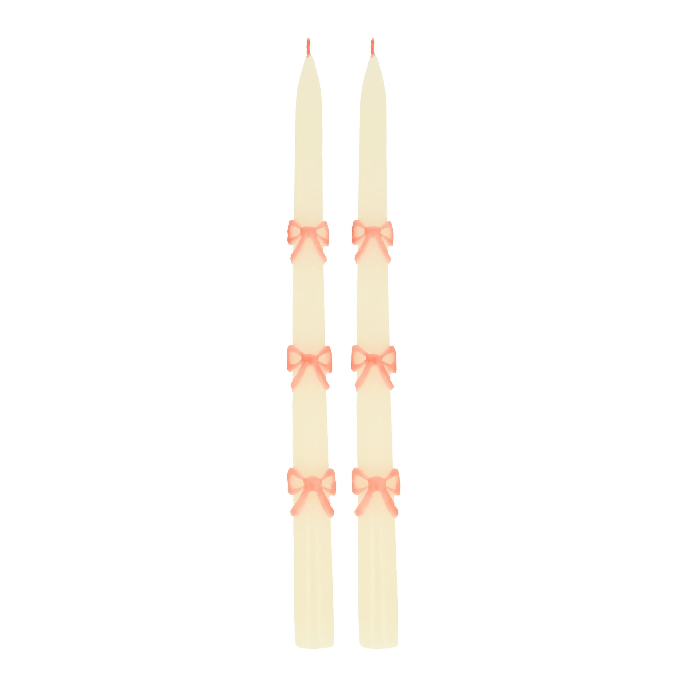 Pink Bow Taper Candles | Lenox