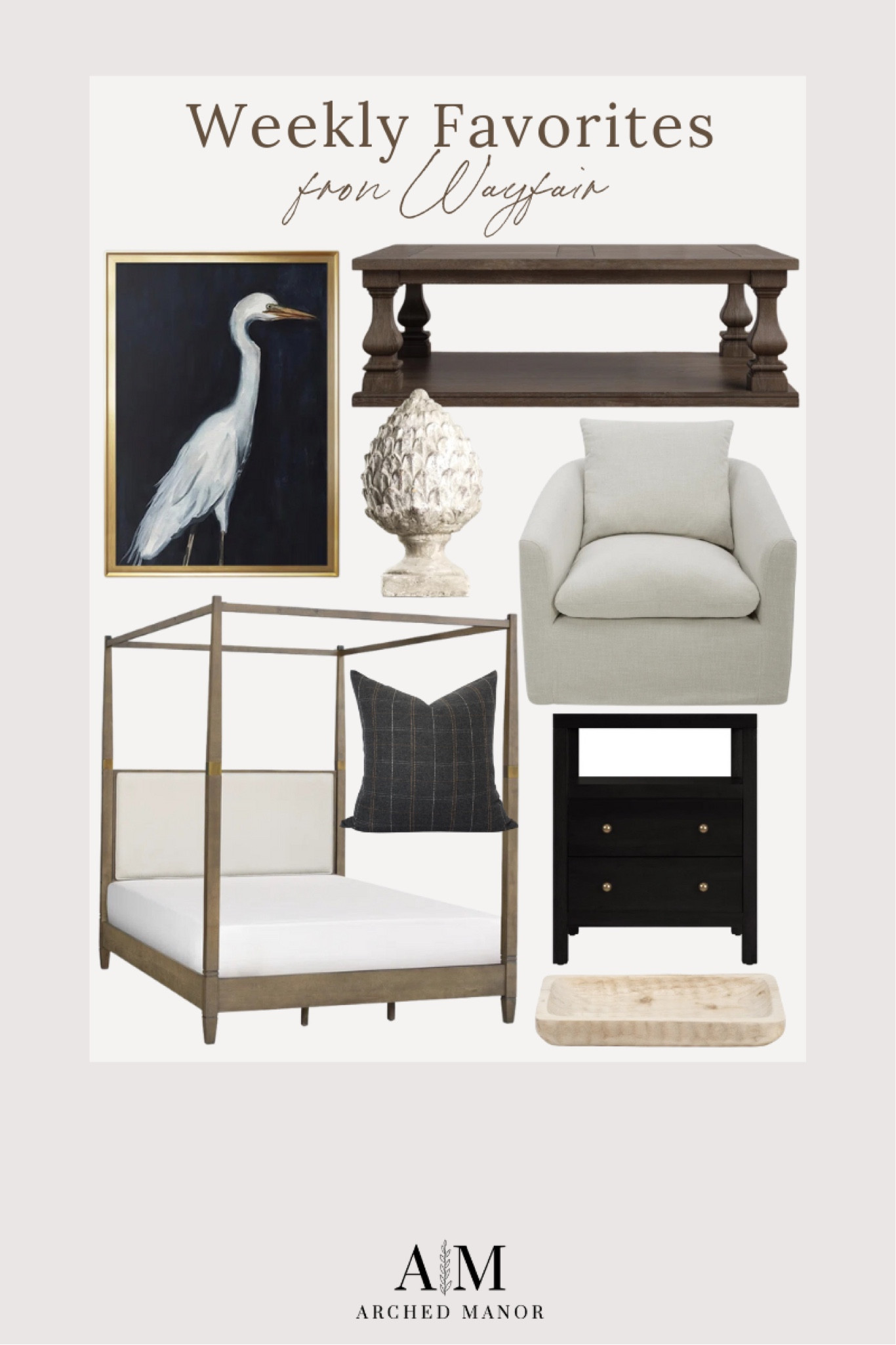 Weekly favorites from Wayfair


Home  home finds  home decor  home favorites  Wayfair  modern gold frame  coffee table  accent chair  bed frame  throw pillow  nightstand  marble tray  the arched manor  

#LTKSeasonal #LTKHome