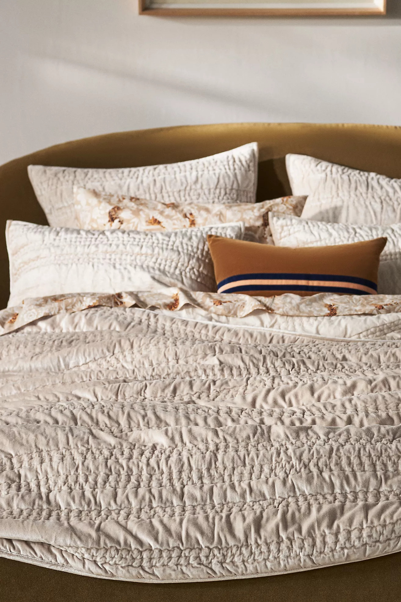 Lustered Velvet Alastair Quilt | Anthropologie (US)