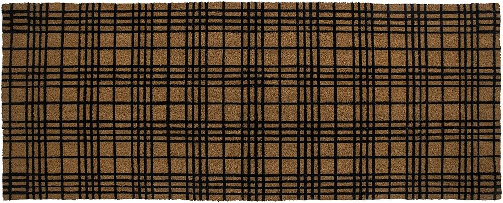Entryways Basics Fine Plaid Coconut Fiber with PVC Backing Doormat 24" x 60" x .5" | Amazon (US)