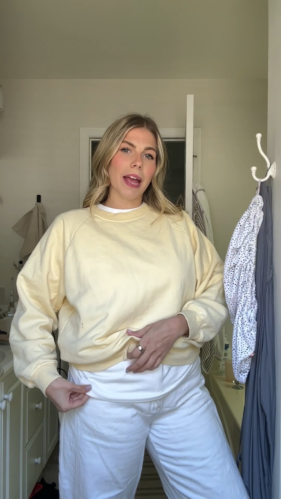 BEST tee for under sweatshirts!!! And under $20! I got a medium which is my true size, size up if you want a more oversized fit!

#LTKFindsUnder50 #LTKStyleTip #LTKSeasonal