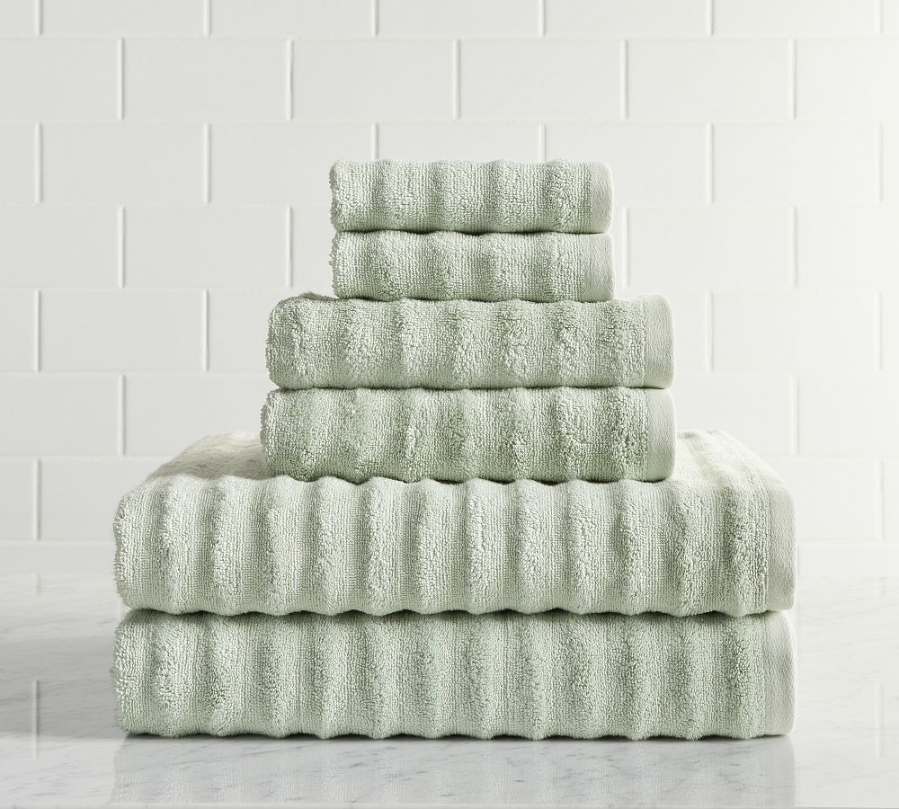 Textured Striped Towel Set | Pottery Barn (US)