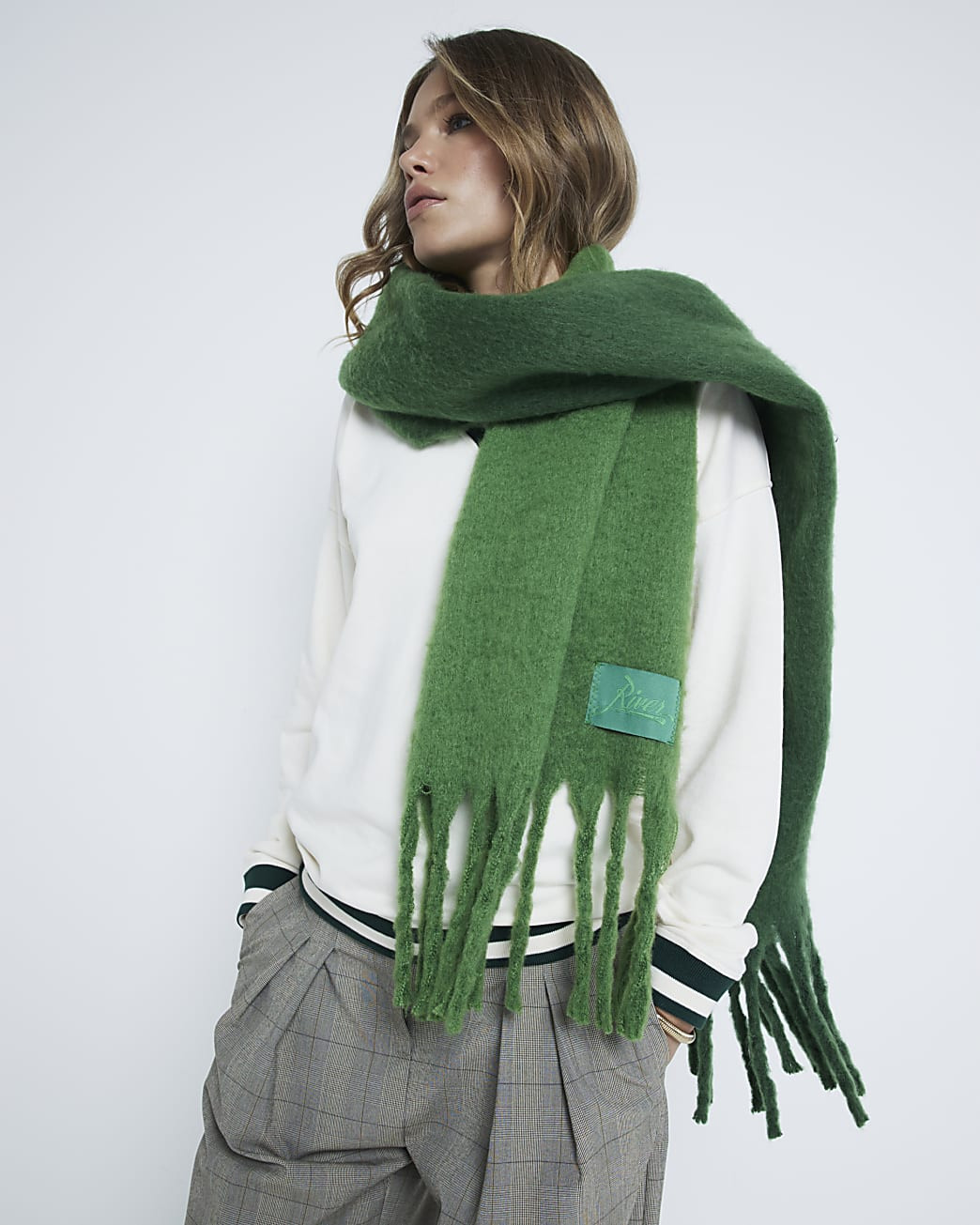 Green Ombre Chunky Scarf | River Island UK & IE