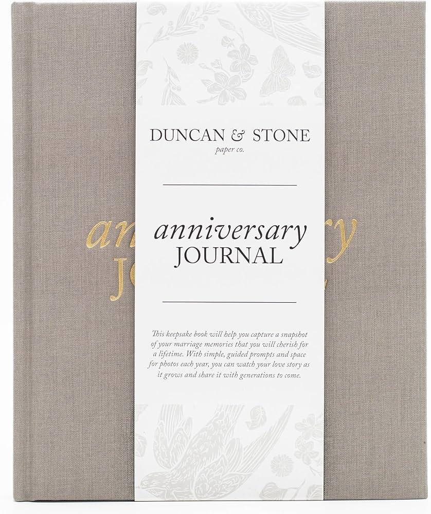 Wedding Anniversary Journal (Taupe, 189 Pages) by Duncan & Stone - Anniversary Book for Couple - ... | Amazon (US)