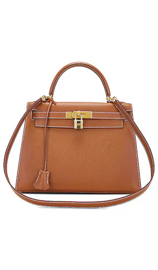 Hermes Sellier Kelly 28 Top Handle Bag in Brown | Revolve Clothing (Global)