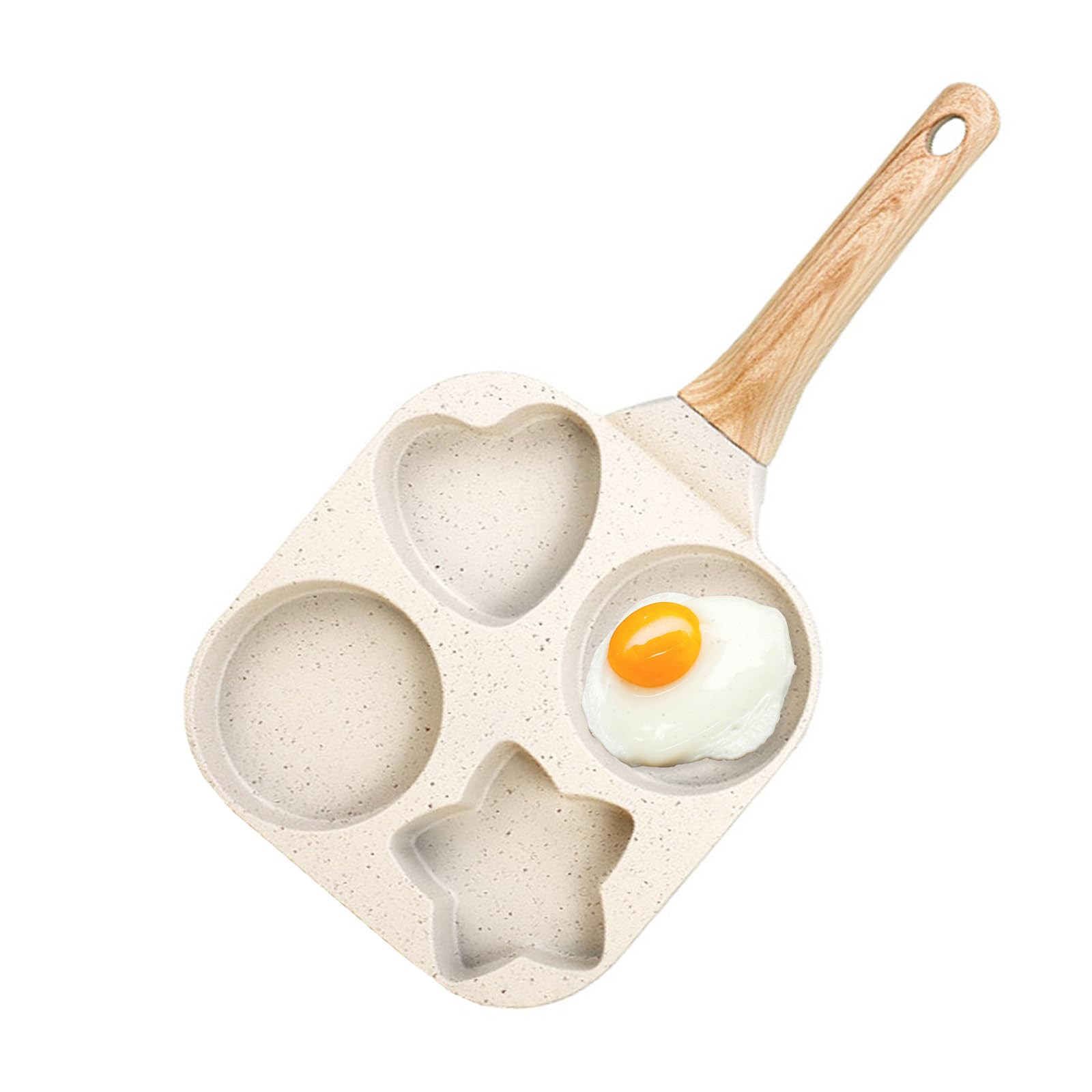 JUSTUP Nonstick Frying Pan,4-Cup Egg Pan Nonstick Divided Grill Frying Pan, 7.5 Inch Healthy Gran... | Amazon (US)