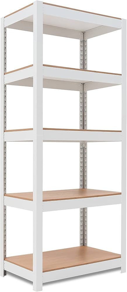 HOMEDANT House 5 Tier Laminated Metal Shelving Unit Adjustable Storage Utility Rack Heavy Duty Sh... | Amazon (US)