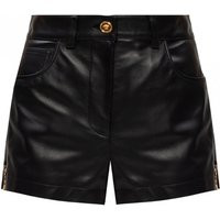 Womens Black Leather Shorts Summer Gift For Her Casual & Gym - Hand Made Genuine Sheep Booty | Etsy (US)