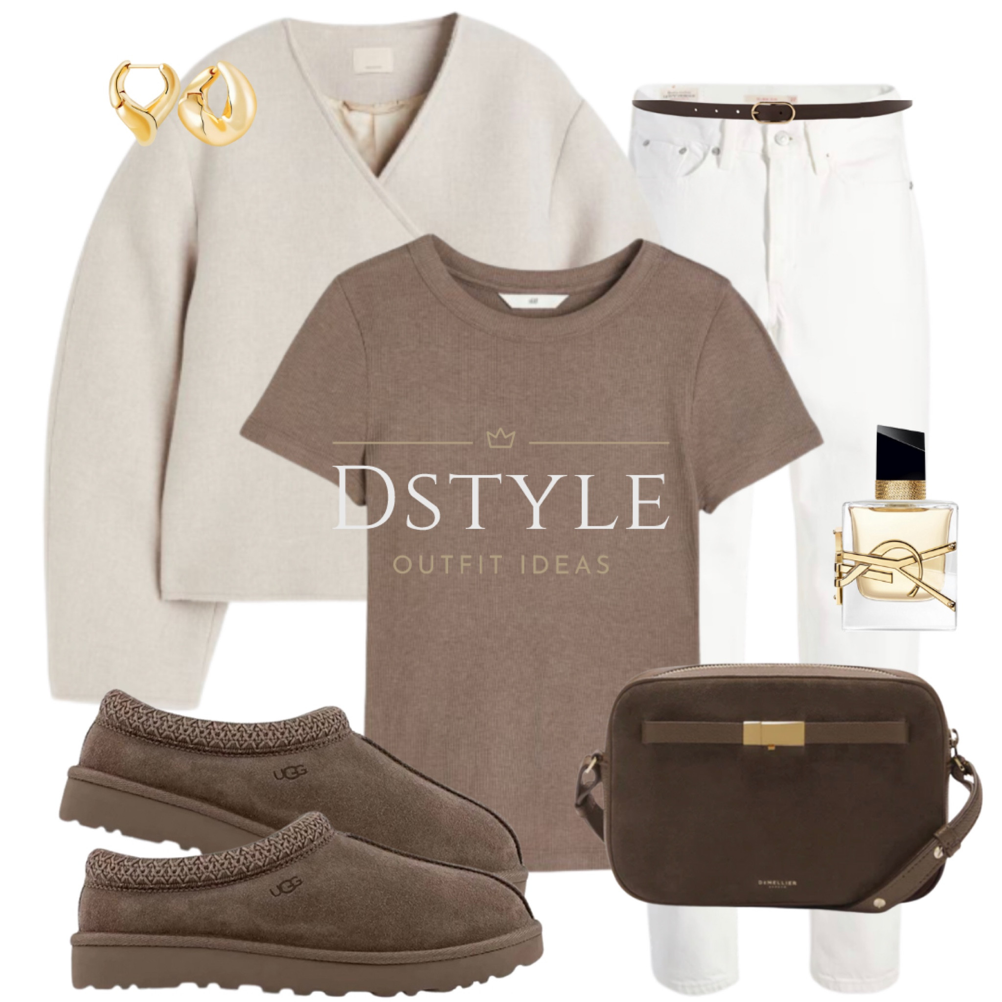 Chic Neutrals for Fall: Elevate your style with white mom fit jeans, a stylish dark beige t-shirt, a cozy wool-blend jacket, UGG Tasman Slippers in caribou walnut, and a matching bag. Effortlessly on-trend for the season. 🍂👜👖 

FallFashion  NeutralStyle OOTD UGGSlippers

#LTKshoecrush #LTKSeasonal #LTKstyletip