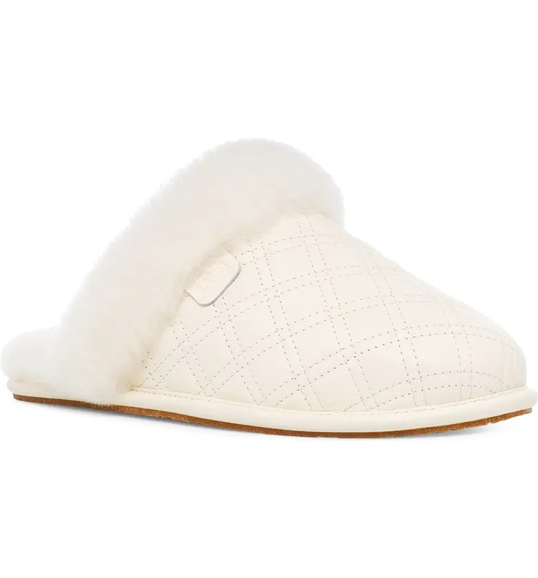 Scuffette II Quilted Genuine Shearling Slipper | Nordstrom