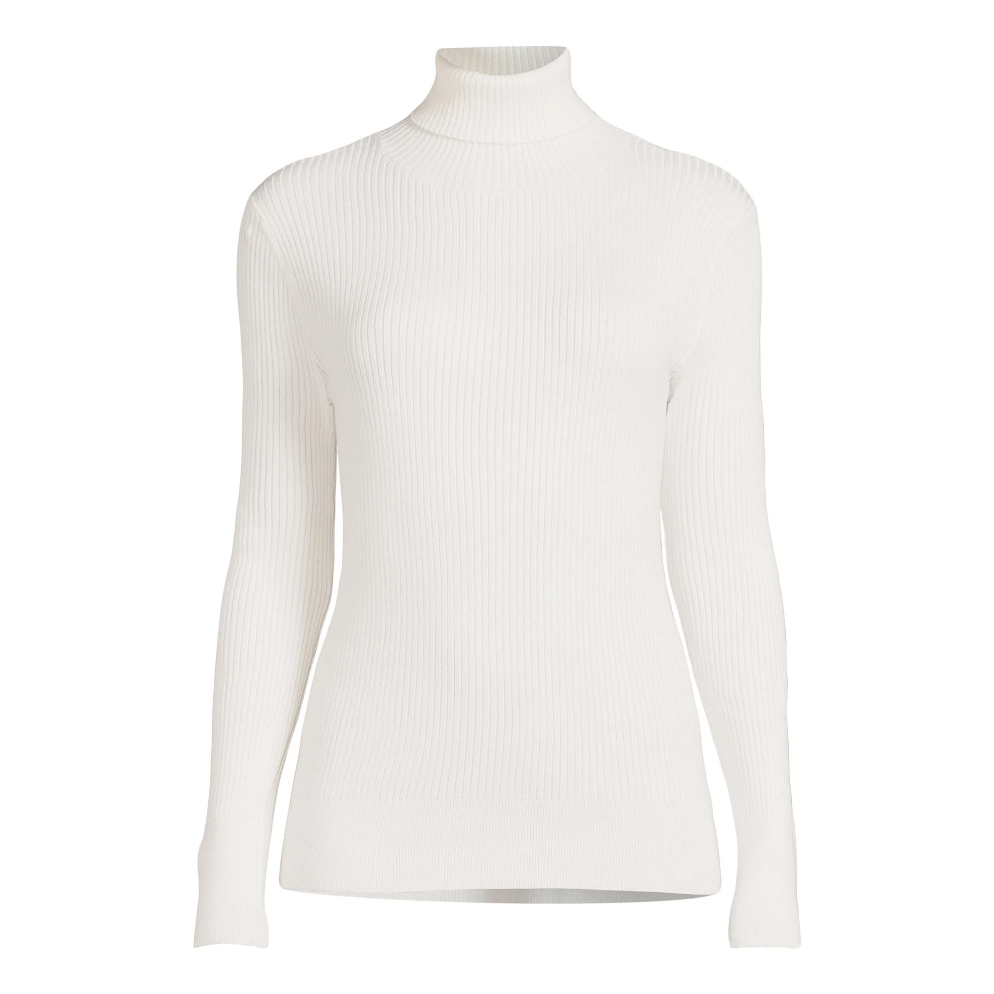 Time and Tru Women's Ribbed Knit Turtleneck, Sizes XS-XXXL | Walmart (US)