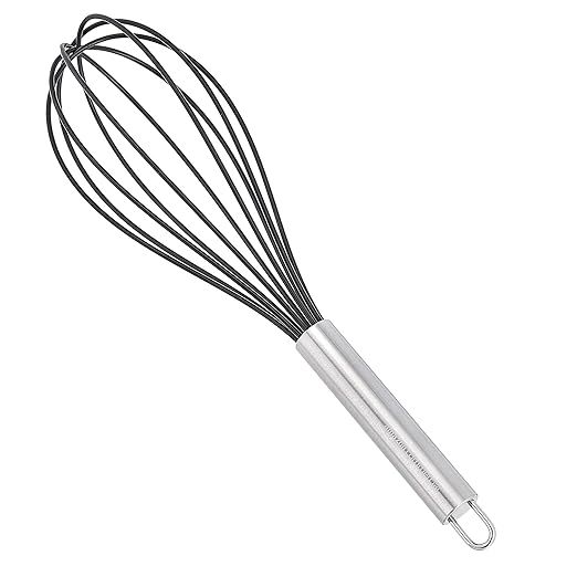AmazonCommercial Stainless Steel & Silicone Non-Stick Coated Whisk, 12 Inch | Amazon (US)