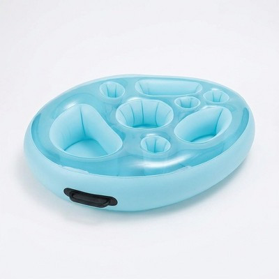 Alilang Inflatable Pool Drink Holder Floating Beverage Cooler Tray with Cup Holders for Summer Party, Light Blue | Target