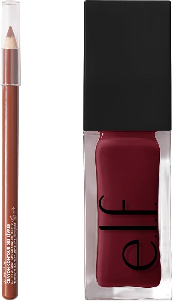 Amazon.com: e.l.f. Glow Reviver Lip Oil & Cream Glide Lip Liner Bundle, Nourishing, High-Shine Ti... | Amazon (US)