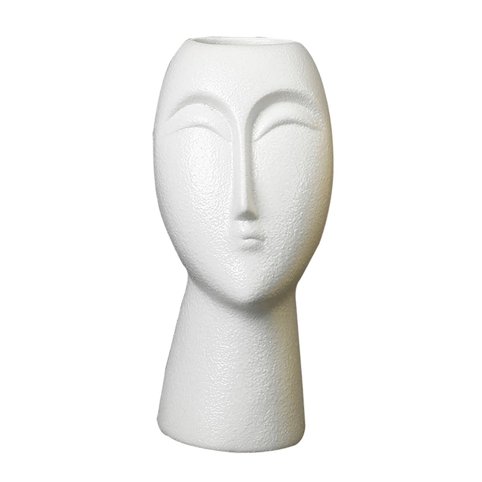 Human face decorative vases. Ceramic Flower Vase Succulent Plant Flower Pot White | Walmart (US)