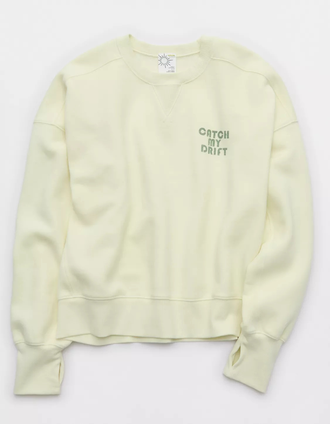 OFFLINE By Aerie Cloud Fleece Classic Crewneck Sweatshirt | American Eagle Outfitters (US & CA)
