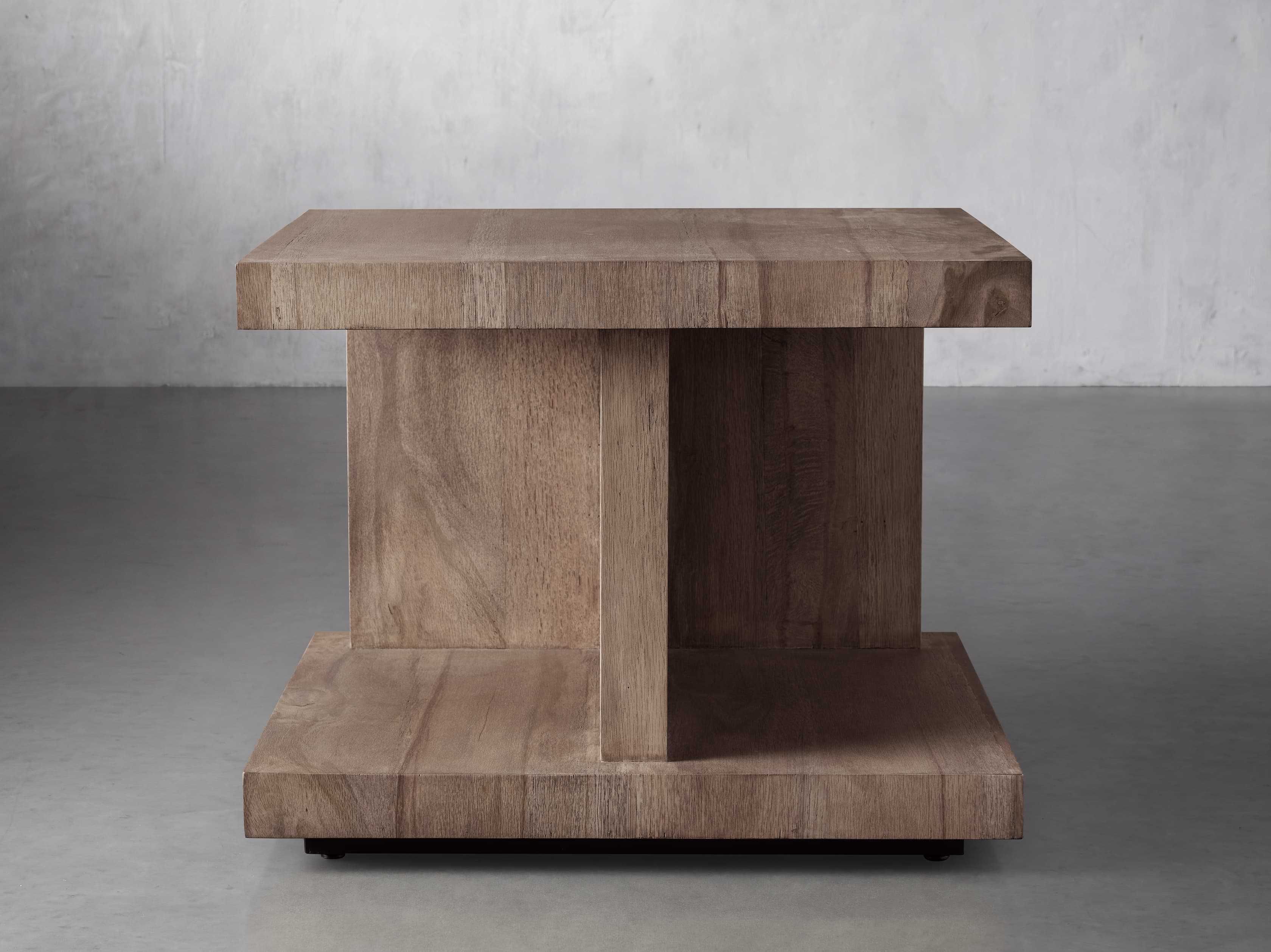 Leandro End Table in Fawn | Arhaus