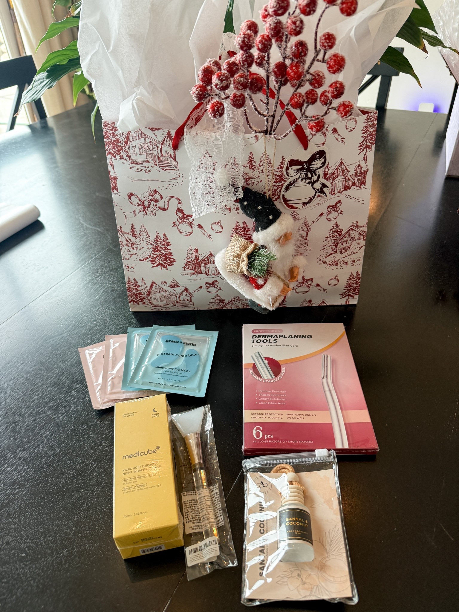 Favorite Things Party - this is what I took and received at a the party this year. These are some of my favorite beauty products and fave car air freshener. Gifting tips: Dermaplaning tools, eye masks, car diffusers, and more for everyone on your list. Perfect for the holiday season! 

#LTKBeauty #LTKGiftGuide #LTKmomlife