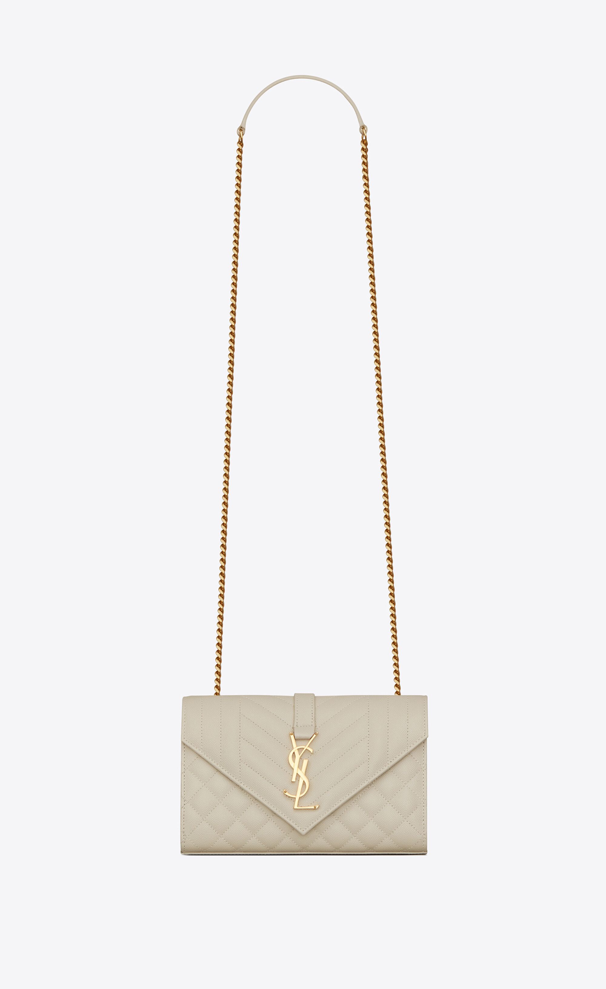 enveloppe small bag in mix matelassé grain de poudre embossed leather | Saint Laurent Inc. (Global)