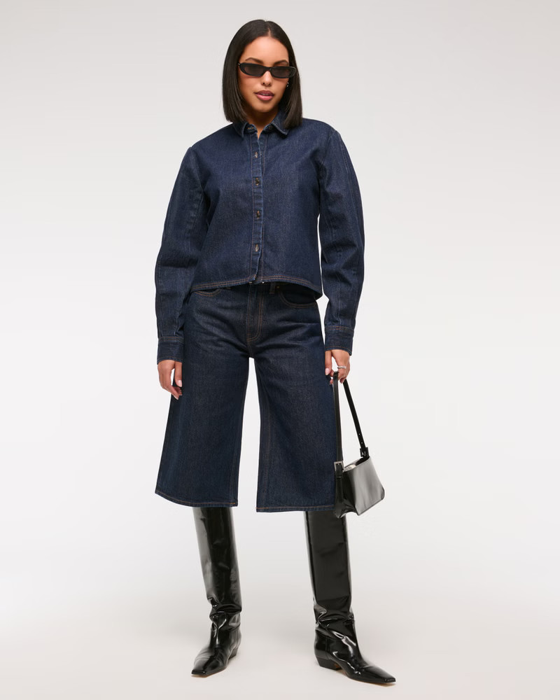 Mid Rise Long Jort | Abercrombie & Fitch (US)