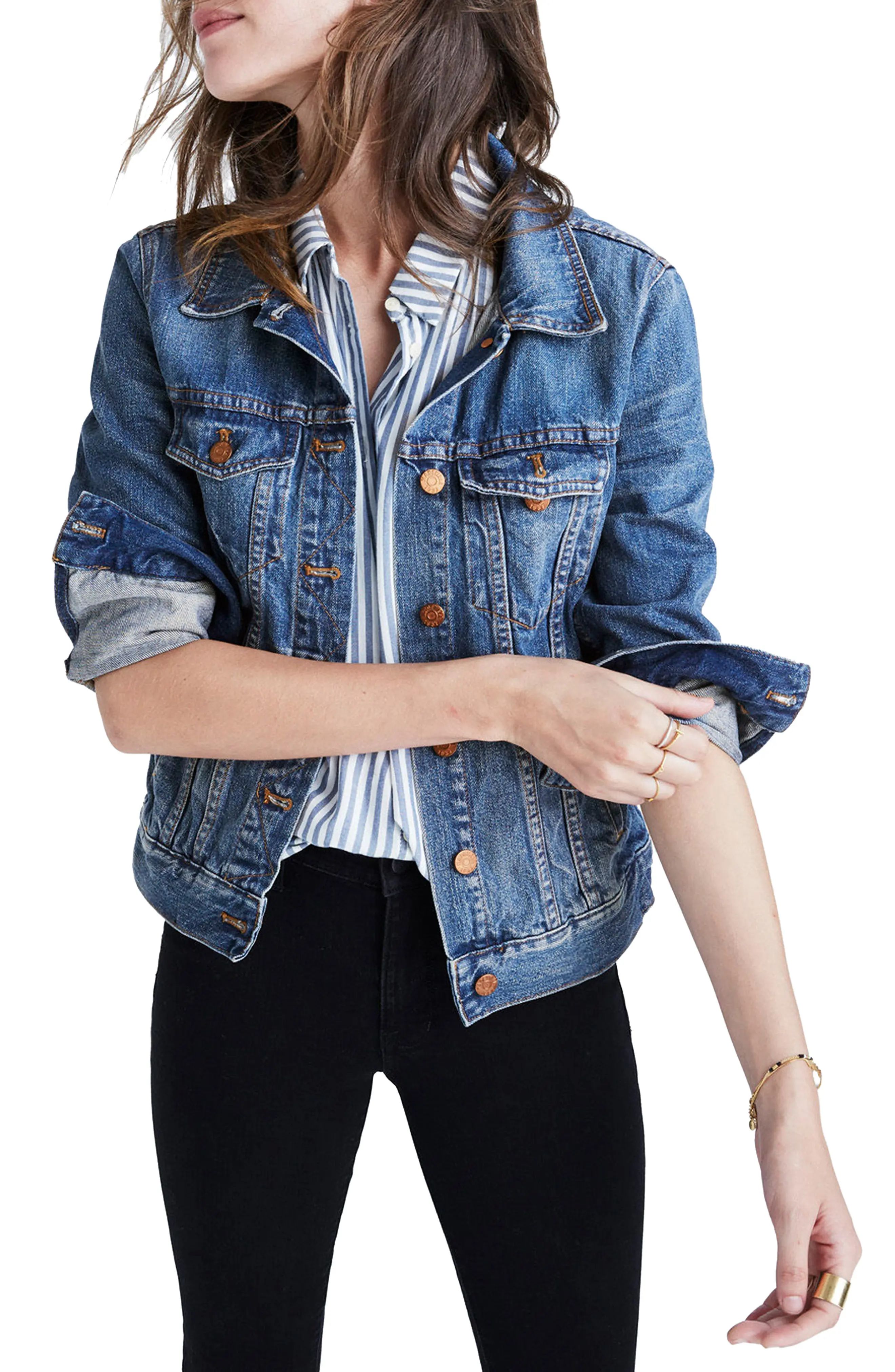 Women's Madewell Denim Jacket, Size Large - Blue | Nordstrom