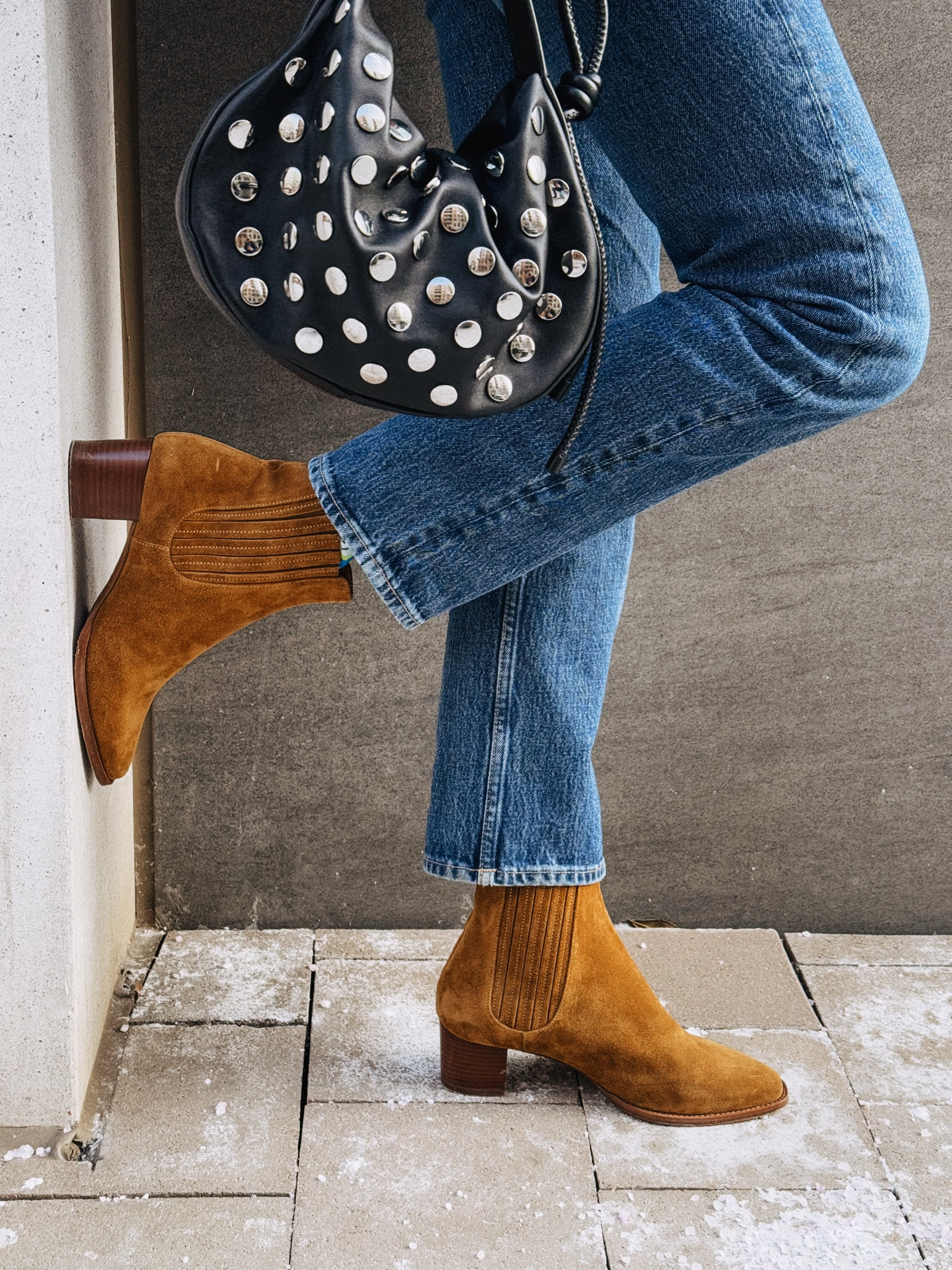 These gorgeous suede ankle boots hit all the right winter trend notes, while still being timeless. Love them with this studded bag! 

#LTKItBag #LTKSeasonal #LTKShoeCrush
