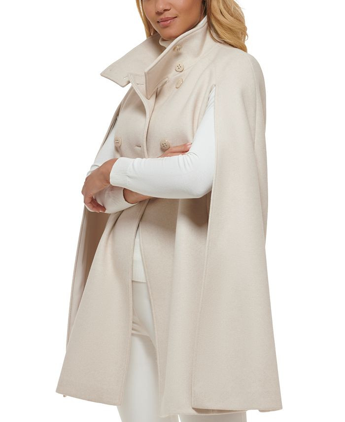 Calvin Klein Women's Double-Breasted Cape Coat & Reviews - Coats & Jackets - Women - Macy's | Macys (US)