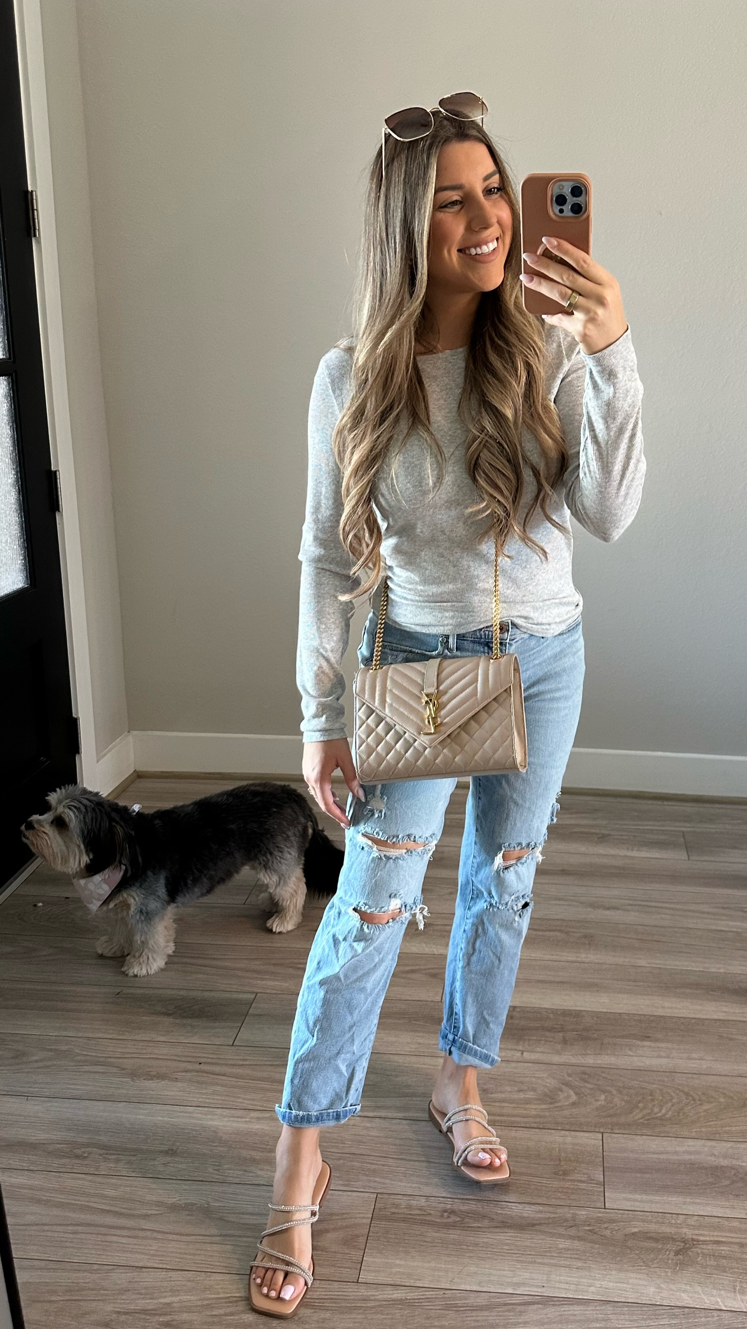 Millie is ready to head out the door with me! Haha, running errands today! Happy Monday everyone!

#LTKsalealert #LTKworkwear #LTKstyletip