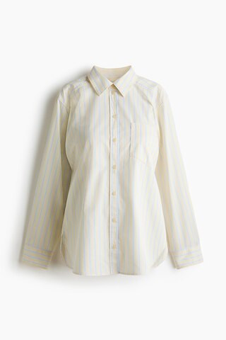 H & M - MAMA Cotton Poplin Shirt - Yellow | H&M (US + CA)