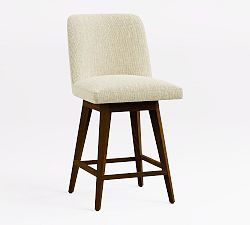 Layton Upholstered Swivel Stool | Pottery Barn (US)