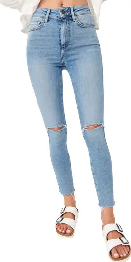 We the Free High Waist Raw Hem Ankle Denim Leggings | Nordstrom