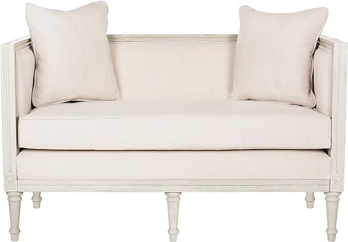 Safavieh Home Collection Leandra French Country Beige and Rustic Grey Settee | Amazon (US)