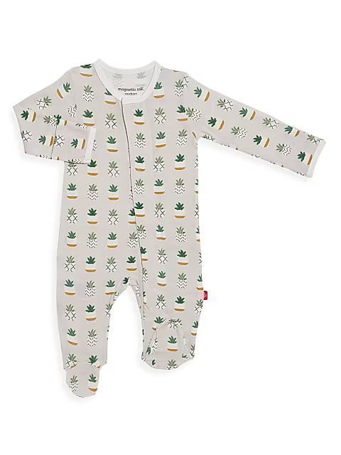 Baby Boy's You Had Me At Aloe Modal Magnetic Footie | Saks Fifth Avenue