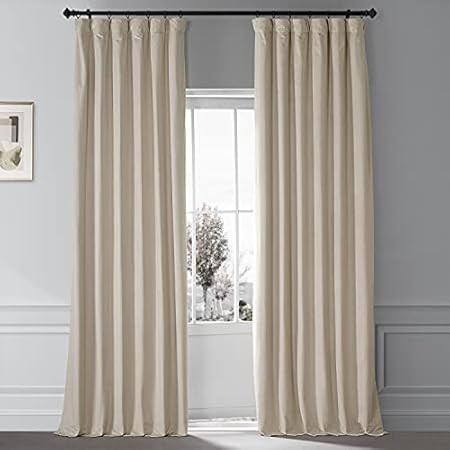 HPD Half Price Drapes VPCH-120601-96 Signature Blackout Velvet Curtain (1 Panel), 50 in x 96 in, Ala | Amazon (US)