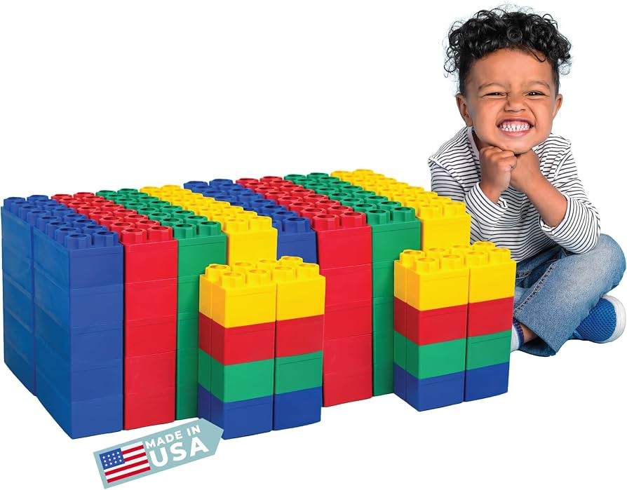 BiggoBlocks Big Blocks for Kids Ages 4-8, Indoor & Outdoor Blocks for Kids Jumbo Games, Large Bui... | Amazon (US)