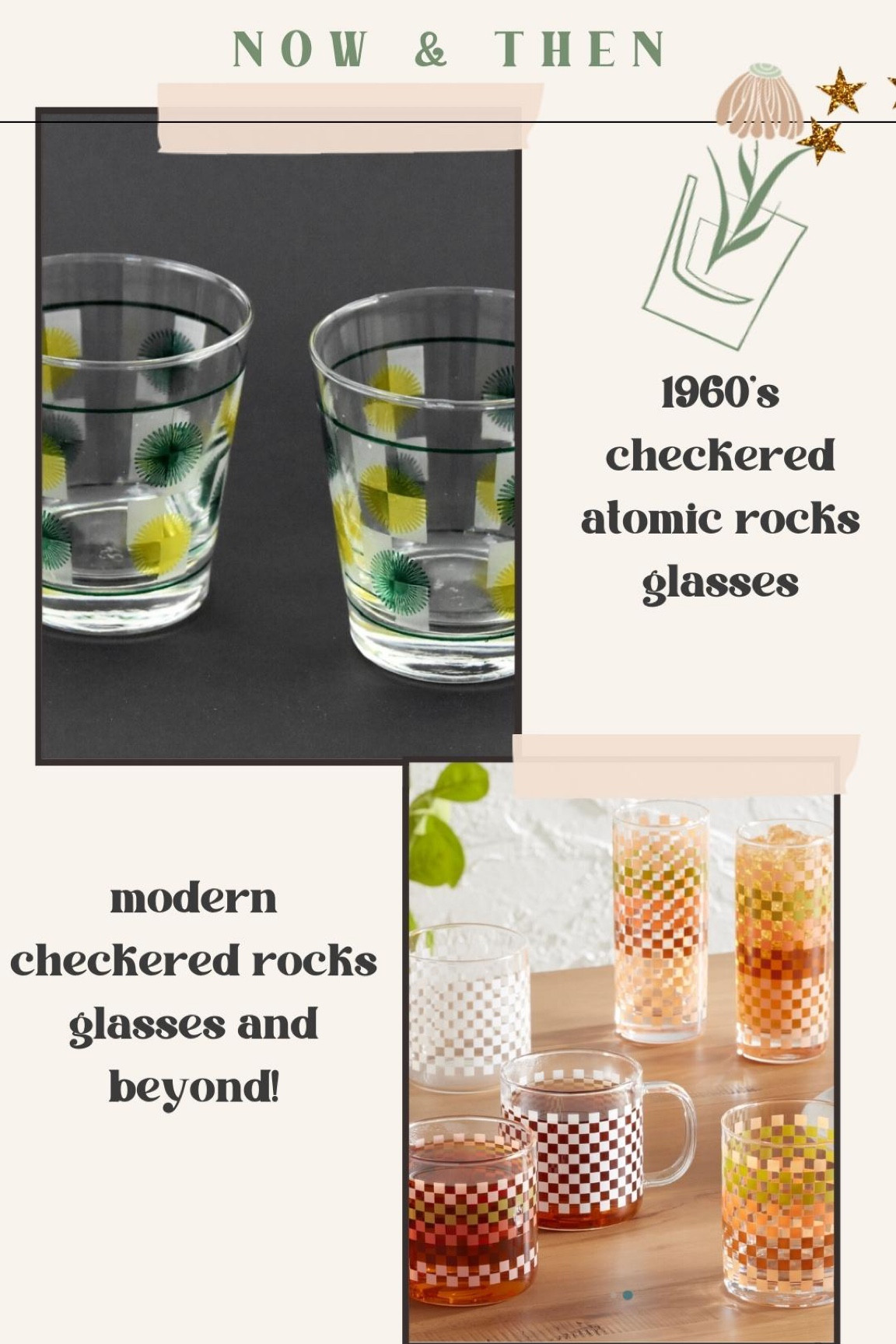 Vintage and modern checkered rocks glasses

#LTKSeasonal #LTKFind