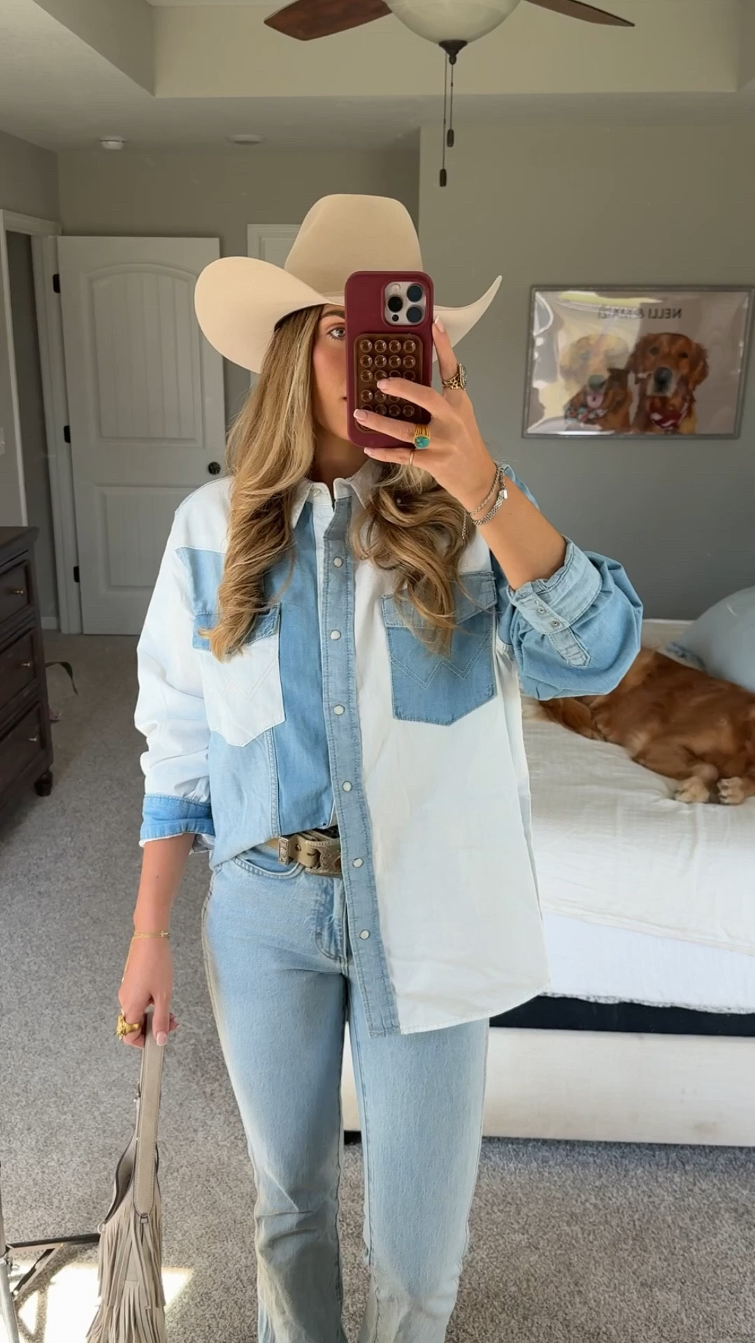 size XXL in denim top, 26/36 in jeans, i can’t link hat so linking similar :) 

#LTKTall #LTKFestival #LTKootd