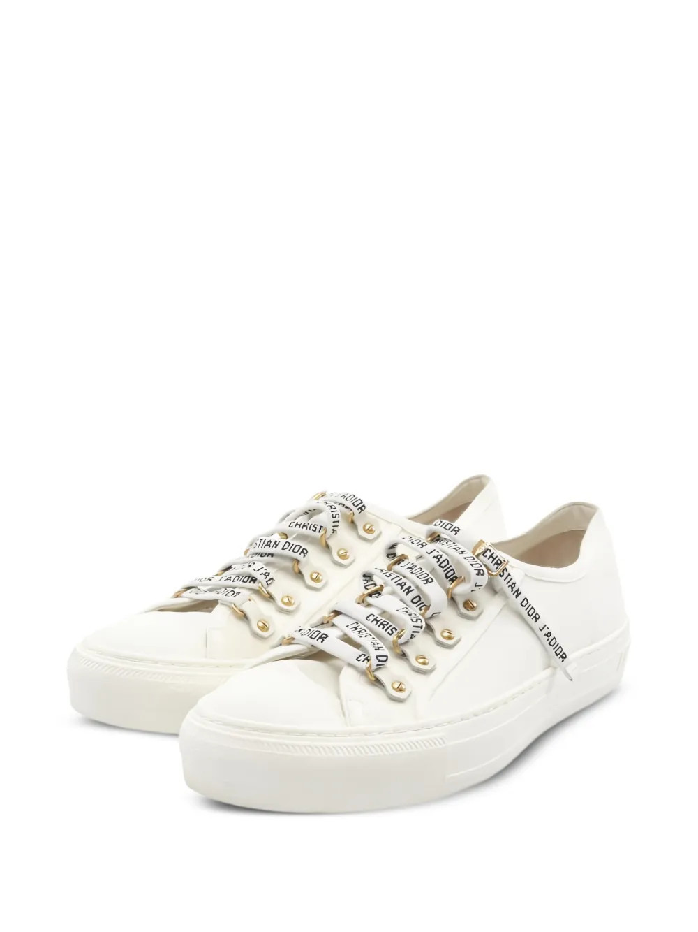 Christian Dior Pre-Owned 2010s Walk'n'Dior canvas sneakers - White | Farfetch Global