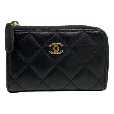 Auth CHANEL Matelasse - Black Lambskin Coin Case  | eBay | eBay US
