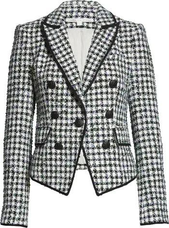 Veronica Beard Diego Metallic Check Cotton Blend Tweed Dickey Jacket | Nordstrom | Nordstrom