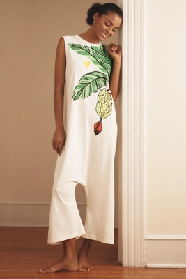 Farm Rio x Anthropologie Sleeveless Knit Graphic Jumpsuit | Anthropologie (US)