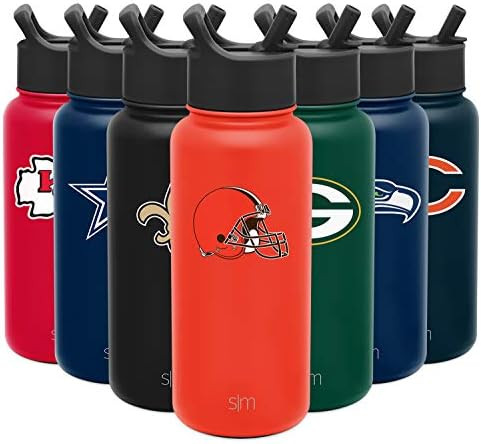 Officially Licensed NFL Water Bottle with Straw Lid | Gifts for Men & Women | Vacuum Insulated St... | Amazon (US)