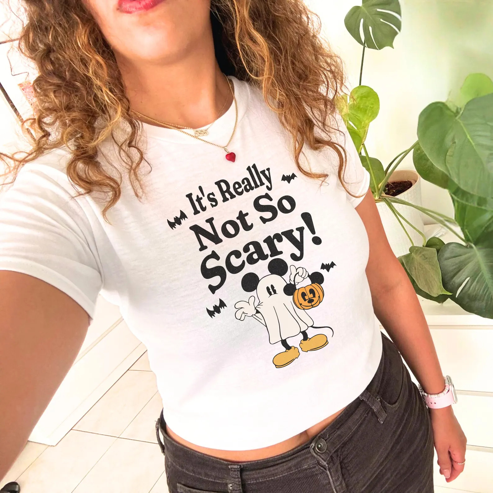 Mickey Pumpkin Crop Top, Disney Crop Top, Halloween Crop Top, Mickey Baby Tee, Cute Disney Trip T... | Etsy (US)