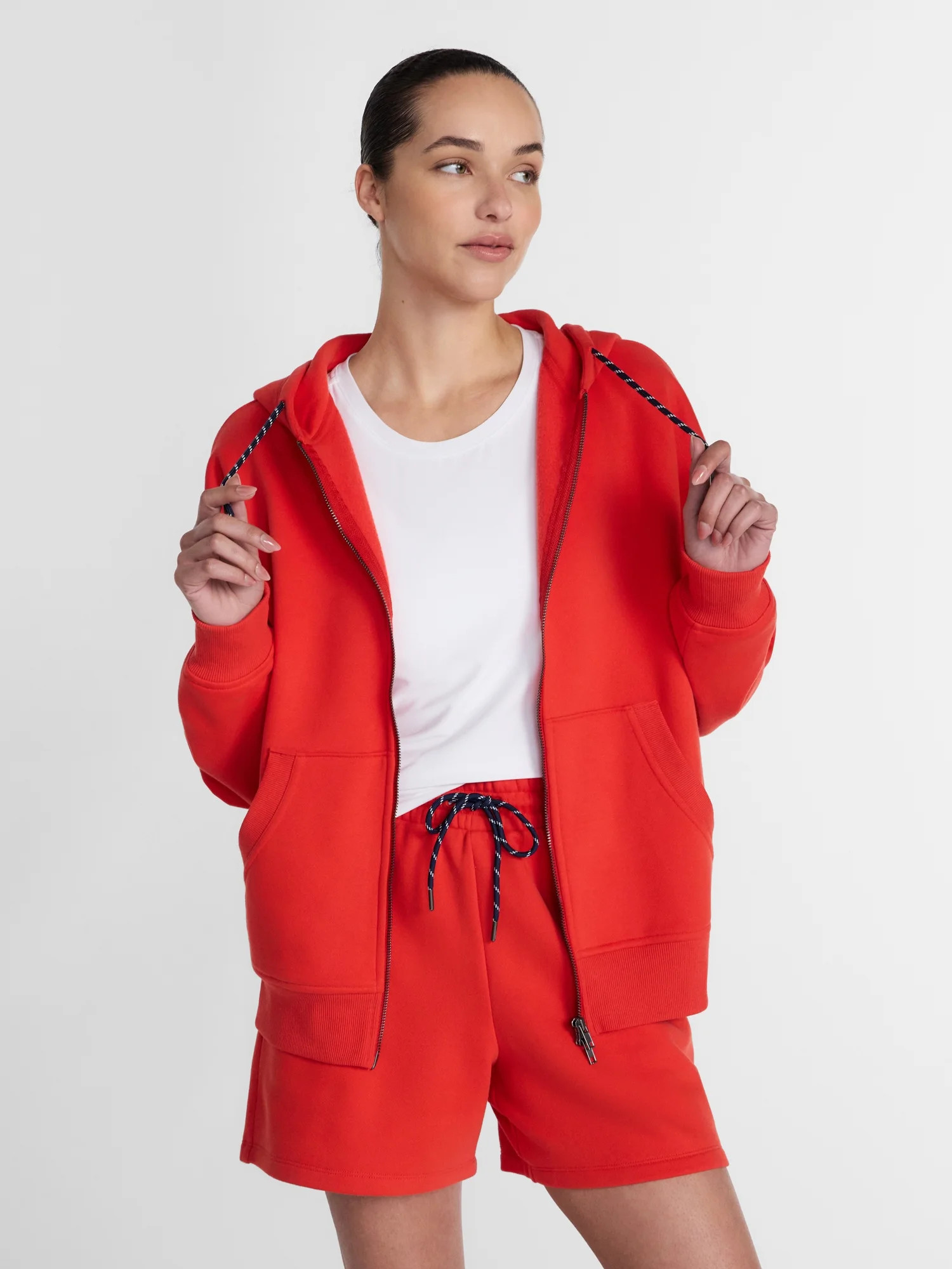 Athletic Works Women's and Women's Plus Full Zip Fleece Hoodie, Sizes XS-4X | Walmart (US)