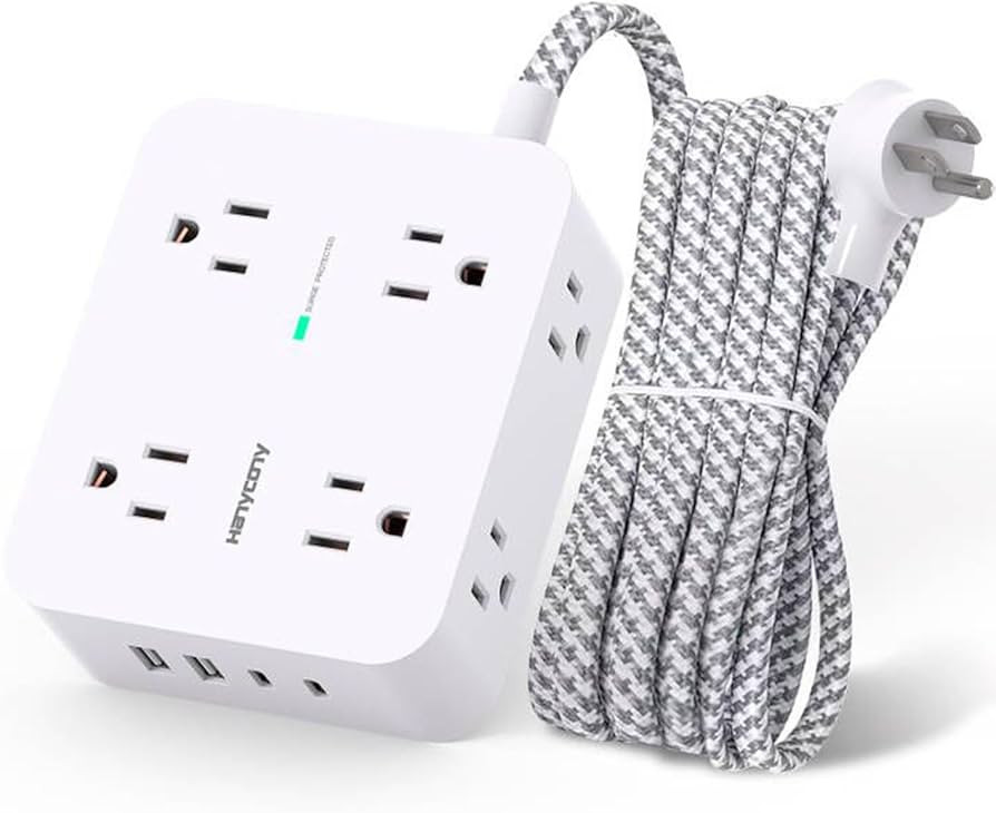 Amazon.com: Surge Protector Power Strip - 8 Outlets with 4 USB (2 USB C) Charging Ports, Multi Pl... | Amazon (US)