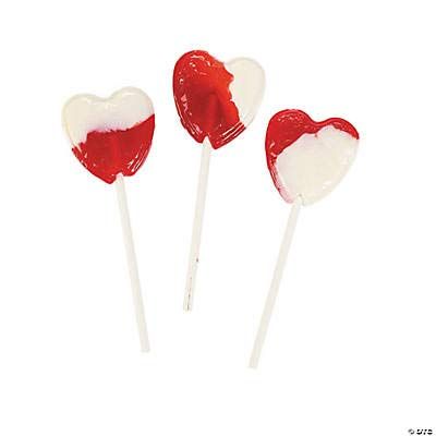 Strawberry N' Cream Heart Shaped Valentine's Day Suckers - 38 individually wrapped Lollipops - Va... | Amazon (US)