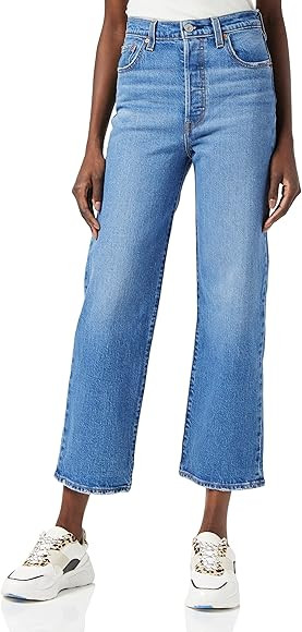 Levi's Women's Ribcage Straight Ankle Jazz Wave Jeans | Amazon (UK)