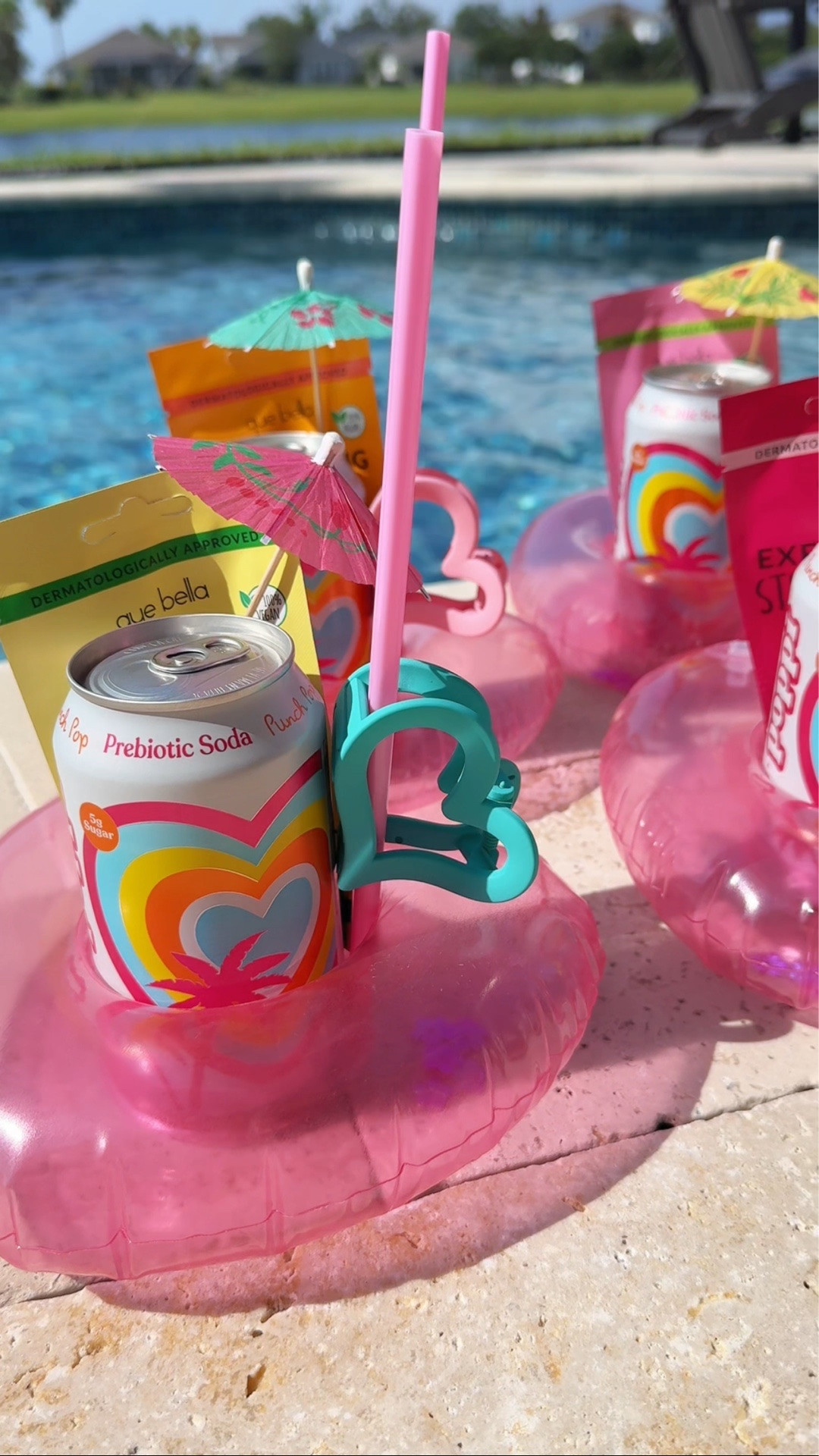 Love Island watch party favors 💕🌴

Sharing all the details from these cute little watch party gifts, including the mini heart pool floats, heart straws, face masks, heart clips, and drink umbrellas💖

Perfect for a Love Island watch party, girls' night, summer party, or poolside get-together. ☀️